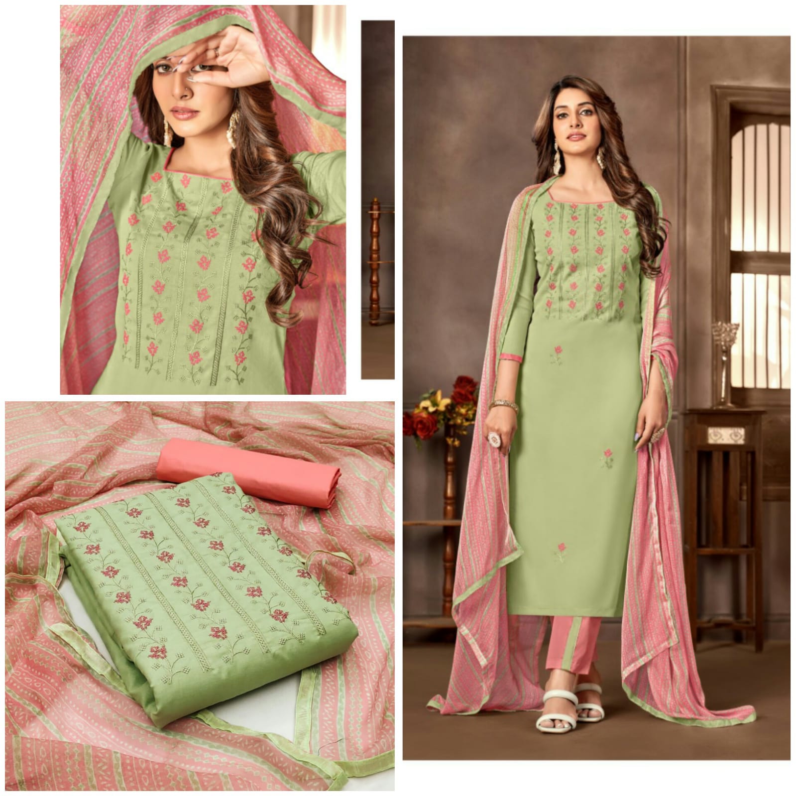 DS Designer Color Set Cotton Dress Material Catalog